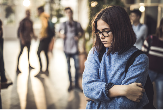 A young girl dealing with Social Anxiety